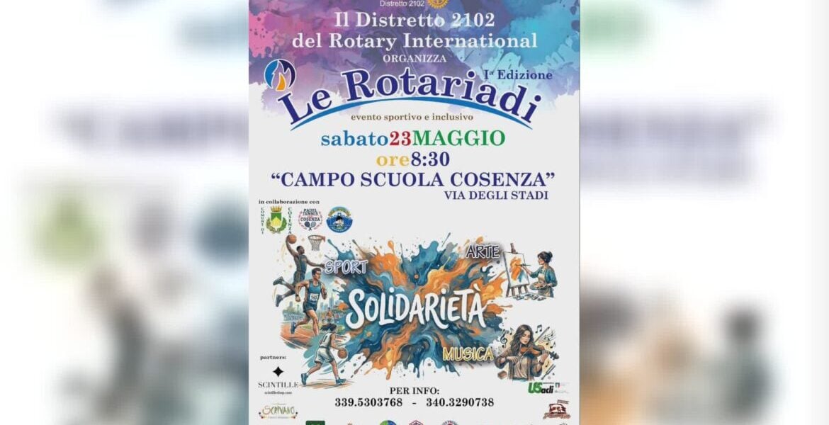 Rotariadi Calabria 2026: the final phase between sport, culture and inclusion in Cosenza