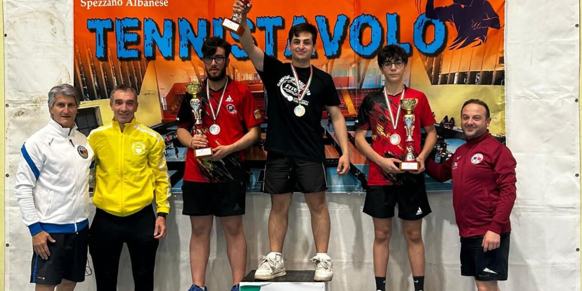 Table tennis Calabria, the 2026 regional titles in Spezzano Albanese
