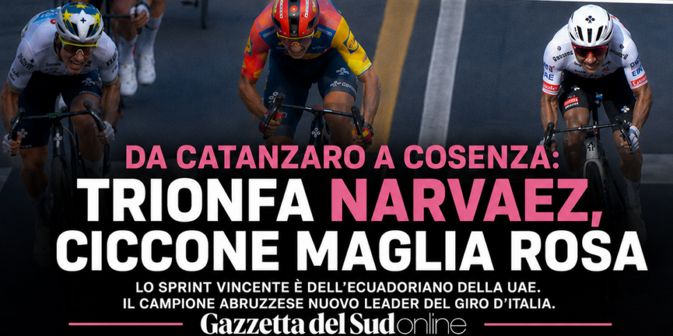 The Giro Cosenza bows at the feet of the Colombian Narvaez, Ciccone (third) takes the pink jersey in the City of bruzi