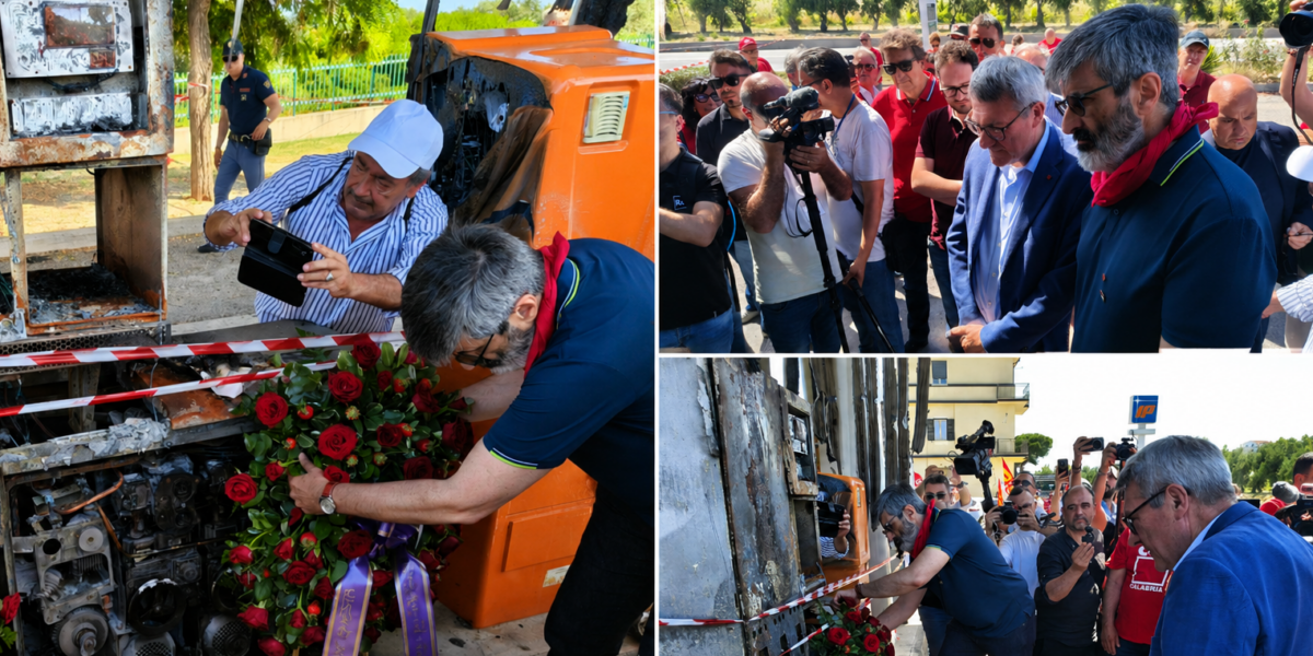 Amin, Ullah, Sai and Waseem: Amendolara is marching for you. Landini and Mininni lay two wreaths of flowers, Schlein is also there