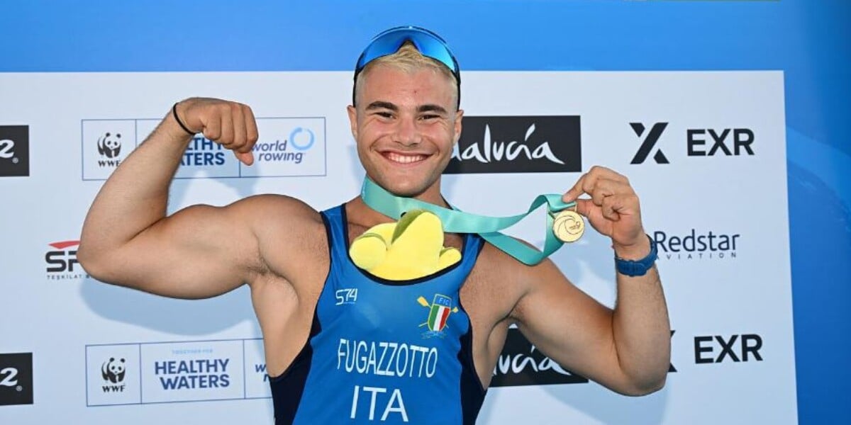Lucio Fugazzotto from Messina wears silver at the Beach Sprint Filippi Trophy. Fourth Sciavicco Fasano