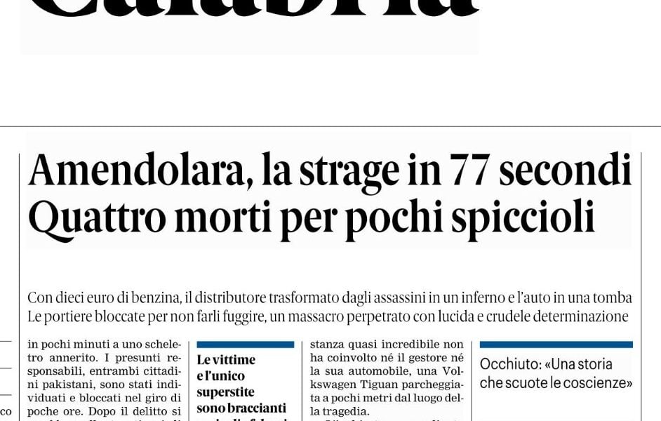 Press review 03-06-2026 Calabria editions