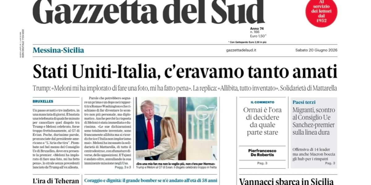 Press review 20-06-2026 Messina edition