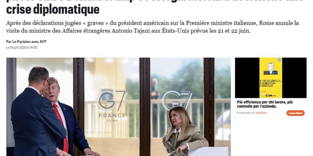 Trump-Meloni case, the echo in the international media and the cancellation of Tajani's trip