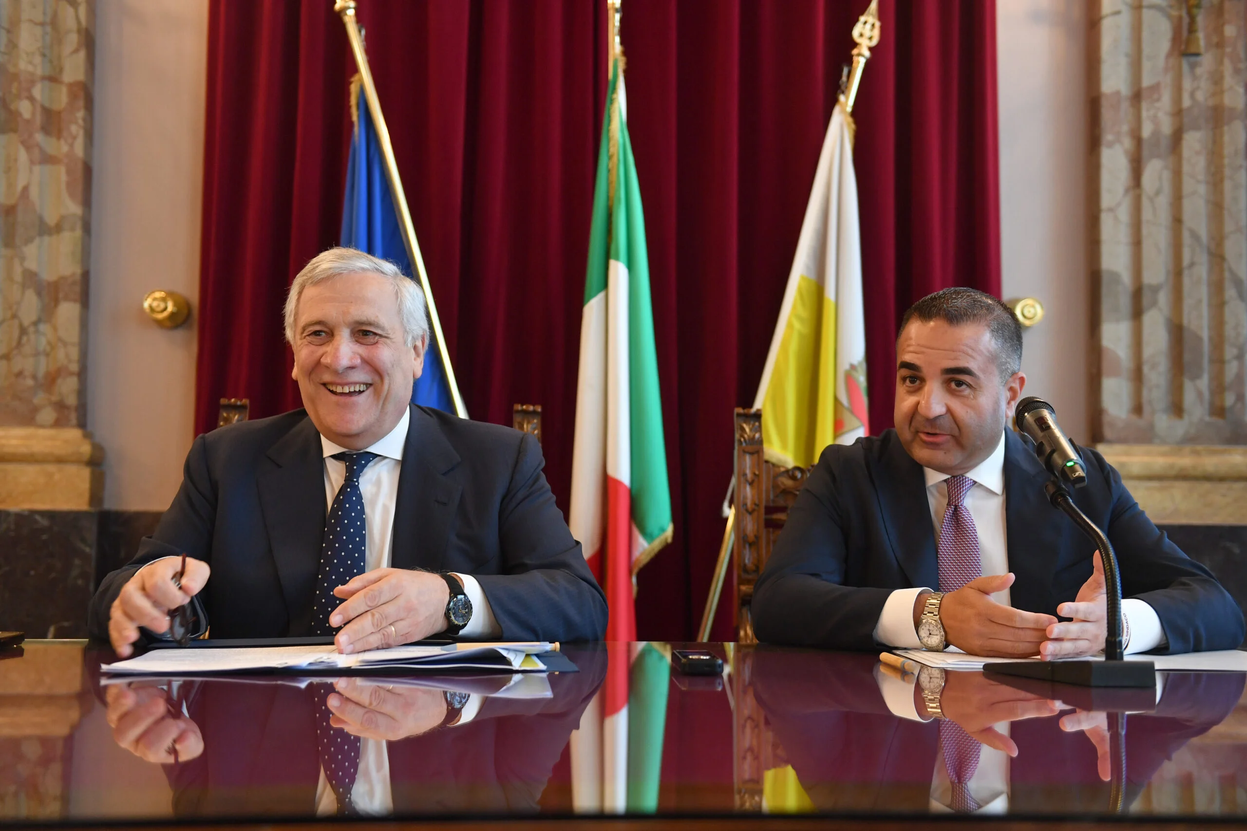 Tajani in Reggio with mayor Cannizzaro