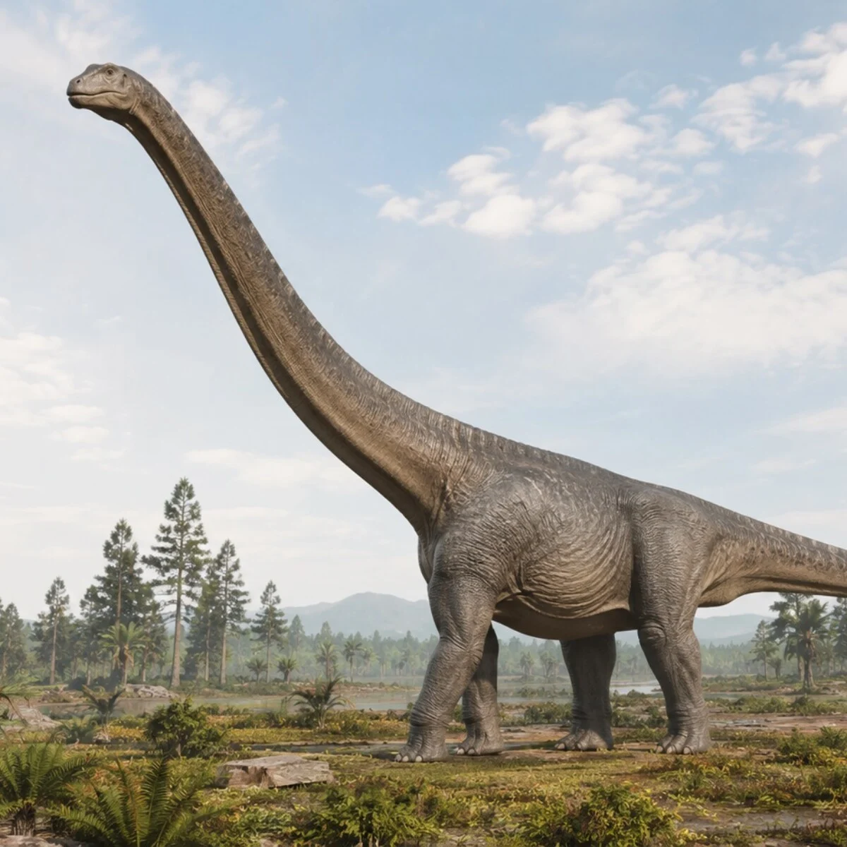 A 20 meter long dinosaur discovered in Thailand, with a neck as high as a three-storey building