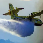 Fire in the Pollino Park, Canadairs in action: fire active for over 48 hours in the Cosentino area