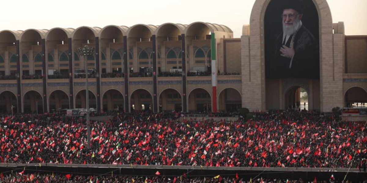 In Tehran on the second day of the farewell ceremony for Ali Khamenei