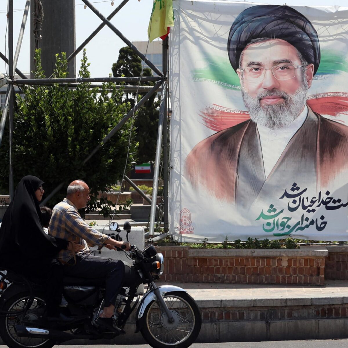 Ayatollah Mojtaba Khamenei in a street in Tehran