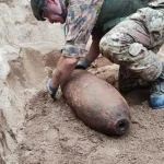 Laureana di Borrello, an airplane bomb from the Second World War neutralized