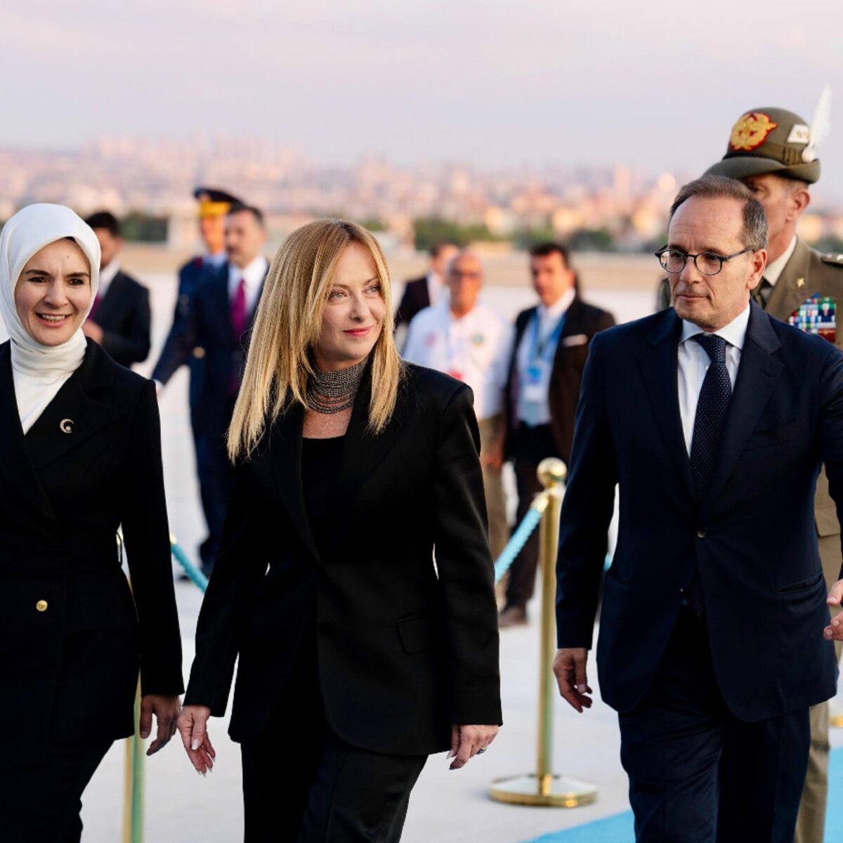 Prime Minister Giorgia Meloni landed in Ankara for the NATO summit