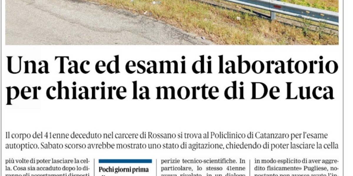 Press review 03-07-2026 Calabria editions