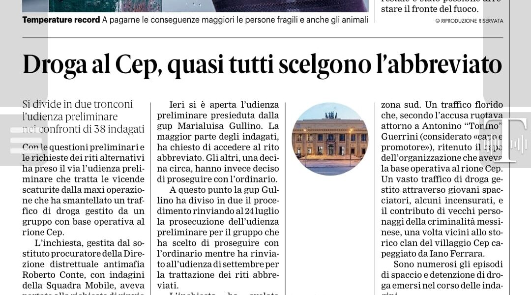 Press review 18-07-2026 Messina edition