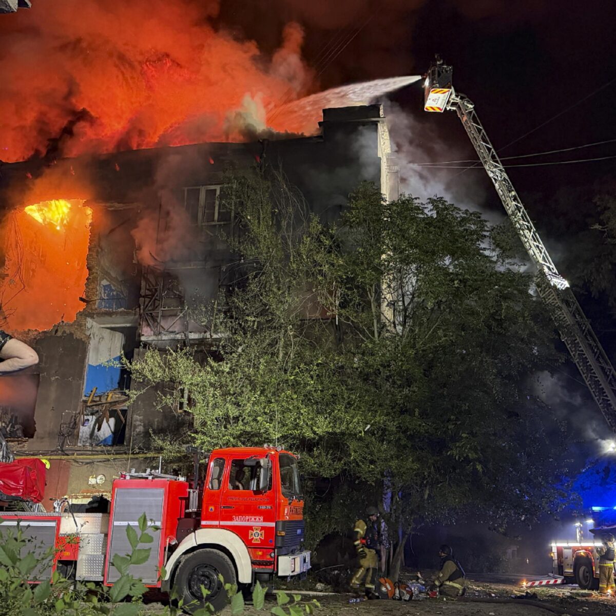 Russian attack on Zaporizhzhia in Ukraine