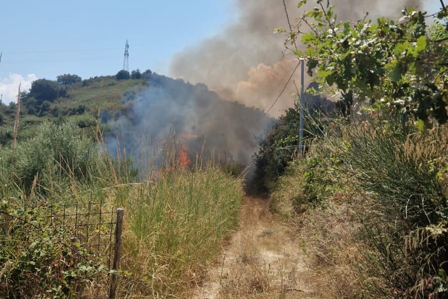 Rometta, huge fire above the purifier: the Forestry on site, waiting for Canadair VIDEO