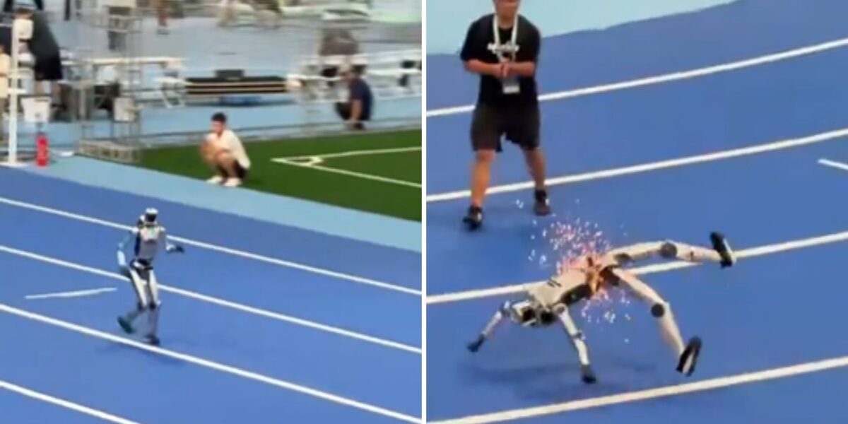 A robot runs 100 meters and beats Bolt's VIDEO record