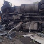 A2 Del Mediterraneo: truck overturns in Saracena, one injured. Traffic blocked and diversions towards the South PHOTO