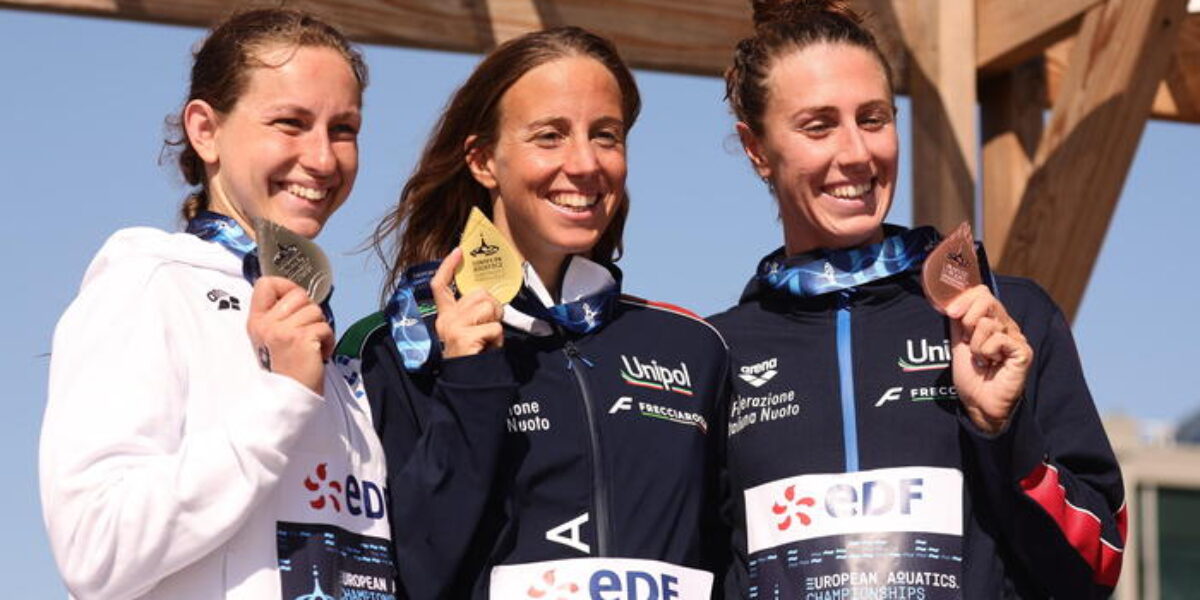 Great Italy at the European swimming championships. Taddeucci gold in the 10 km, Caponi bronze