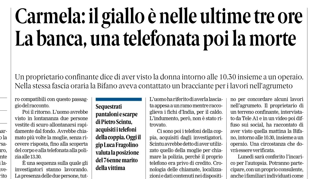 Press review 22-08-2026 Calabria editions