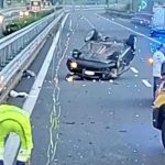 Accident on the A2 in Lamezia, car overturns: driver injured