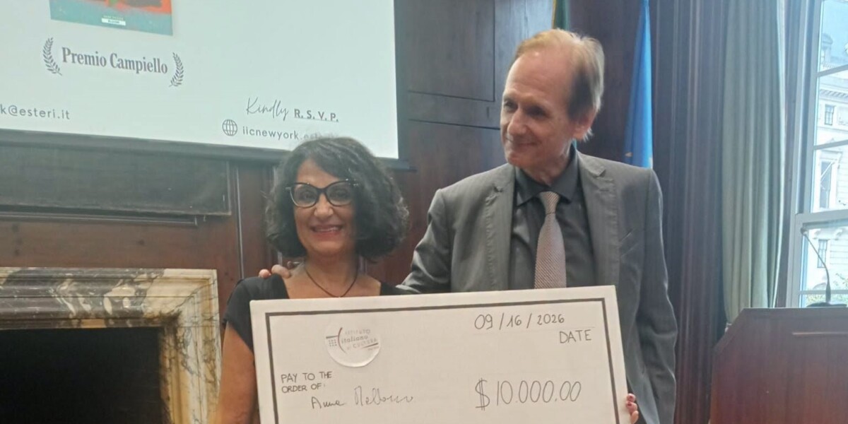 Anna Mallamo wins the SuperBook in New York: her novel will be translated into English