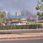Cosenza, fire of brushwood and waste in Viale Magna Grecia: danger avoided near a fuel station VIDEO
