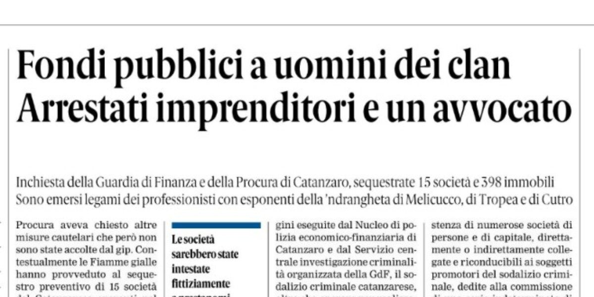 Press review 08-09-2026 Calabria editions