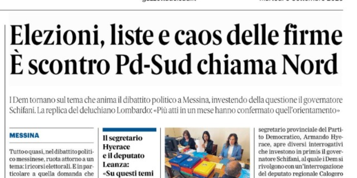 Press review 08-09-2026 Messina edition