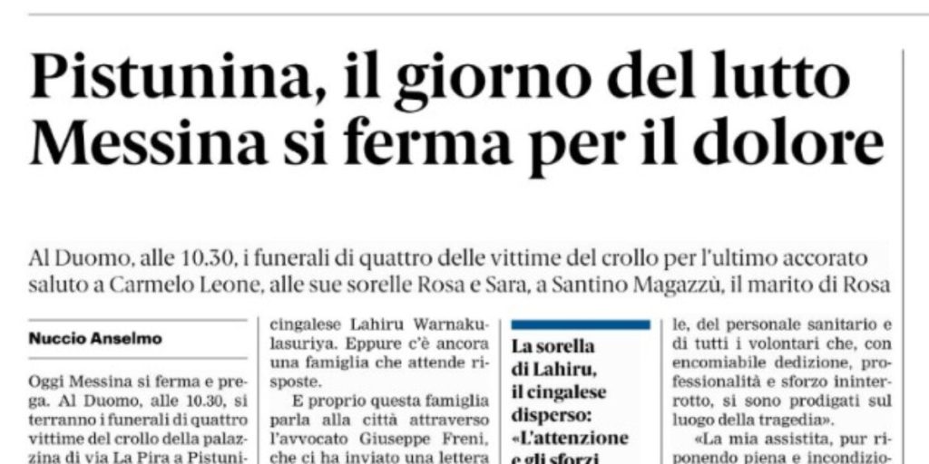 Press review 16-09-2026 Messina edition