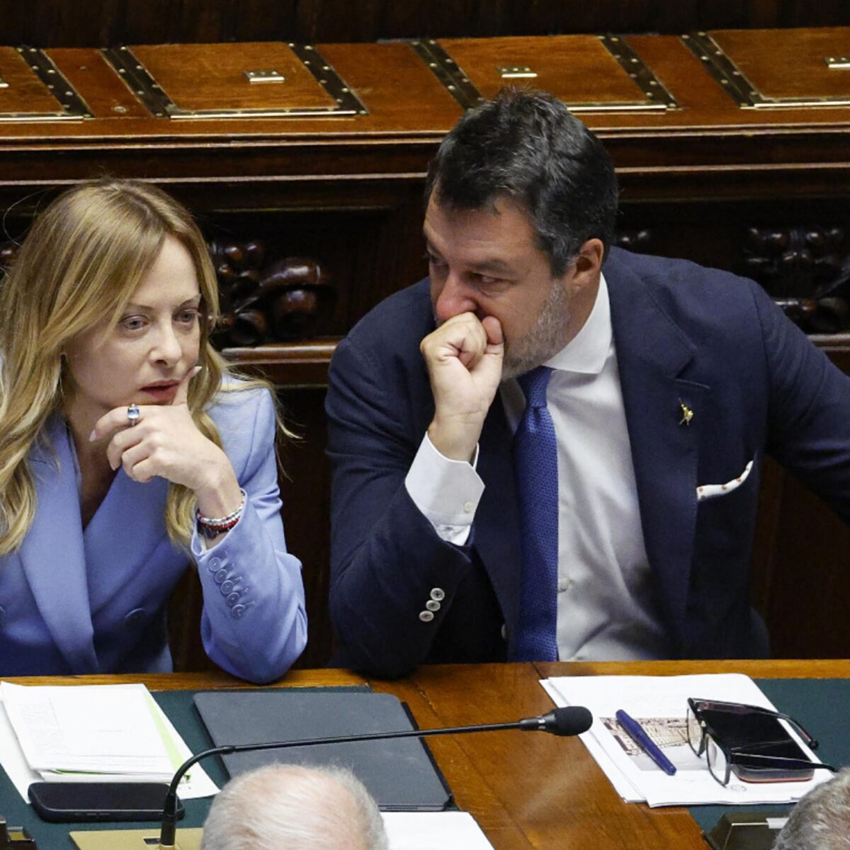 Giorgia Meloni and Matteo Salvini