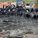 Vibo Valentia, fire at the construction site in via degli Artigiani for work on underground utilities PHOTO