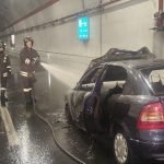 Cars on fire on SS 280, Sansinato tunnel reopened: traffic returned to normal