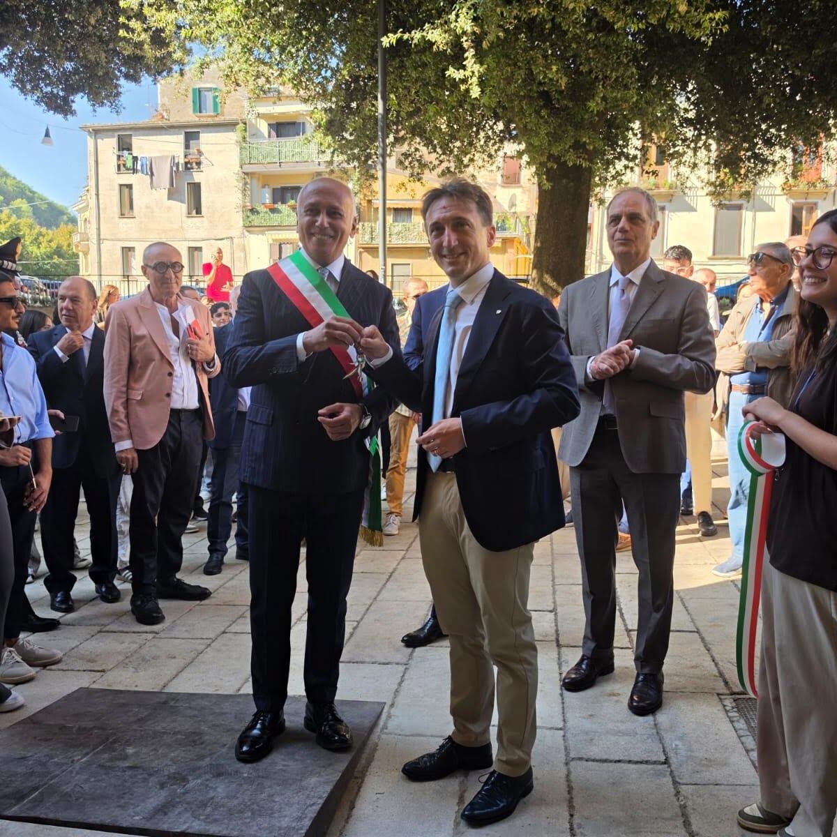 Mayor Caruso together with the rector Greco