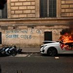 In France 2,000 arrested for violence. Macron will speak to the nation at 8pm