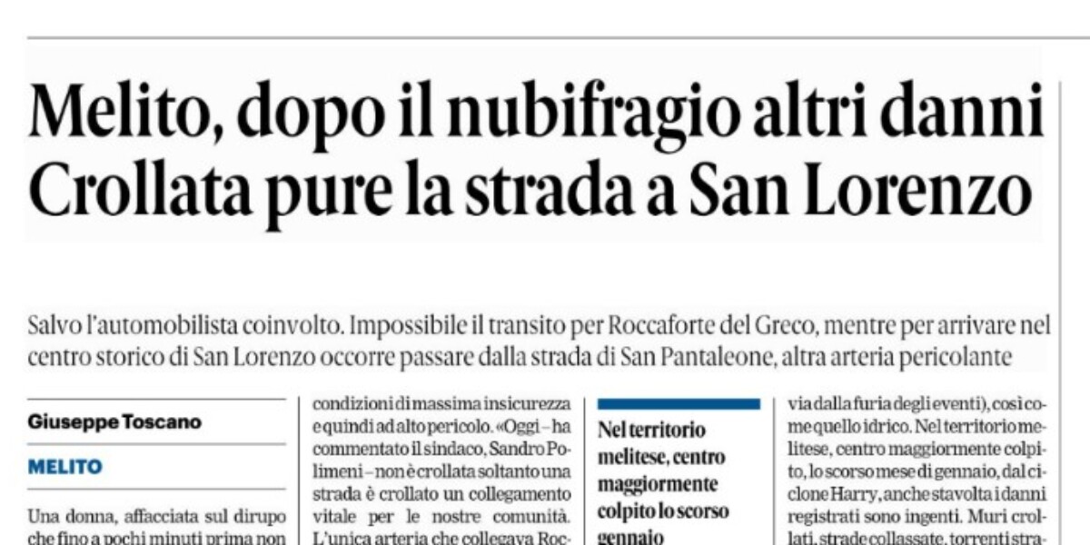 Press review 12-10-2026 Calabria editions