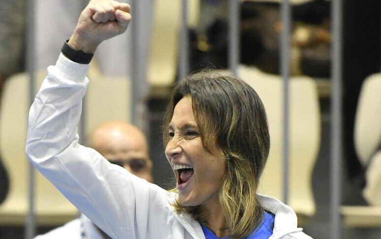 Tathiana Garbin in Cosenza: the Italian captain inaugurates the Racket Trophy